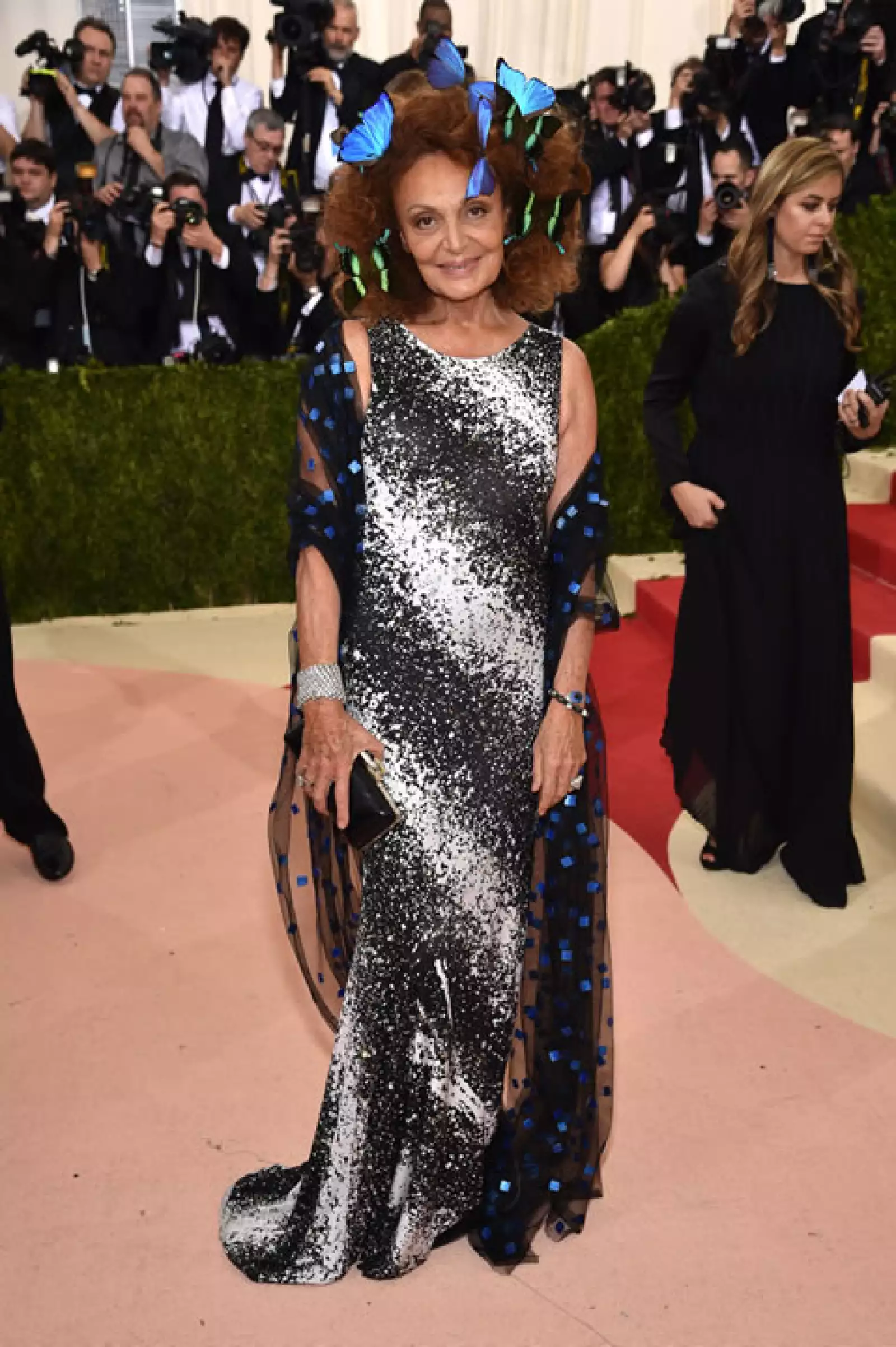 Diane Von Furstenberg en un diseño propio.