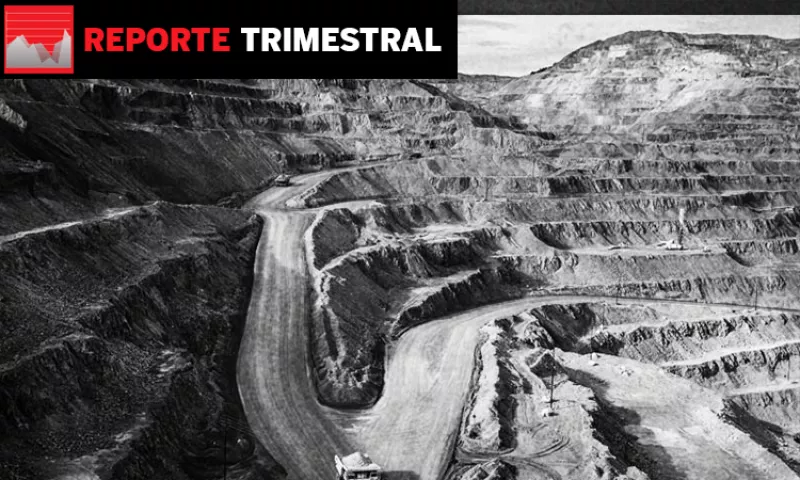 Foto de una mina a cielo abierto.