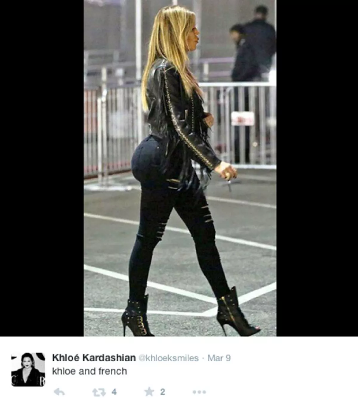 El ejercicio se nota en la figura de Khloé.