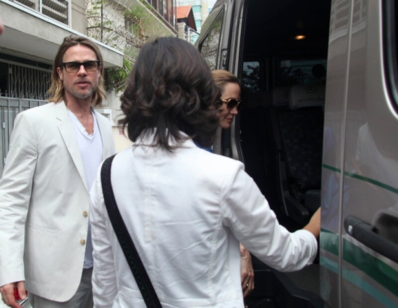 Brad Pitt no se separa de su amada pareja, Angelina, y de su queridos hijos.