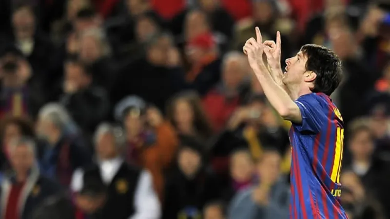Lionel Messi celebra