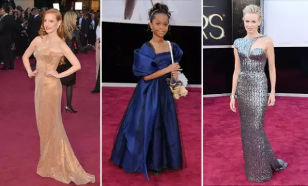Jessica Chastain, Quvenzhane Wallis y Naomi Watts.