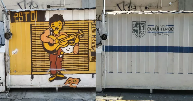 ConLosRotulosNo, Borran rótulos alcaldía cuauhtémoc