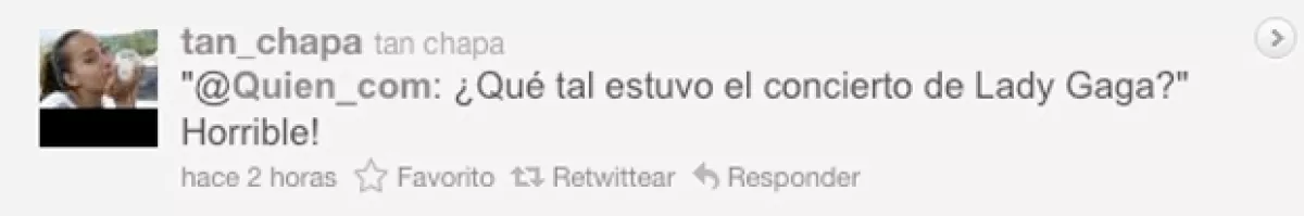 La primera crítica de la mañana.