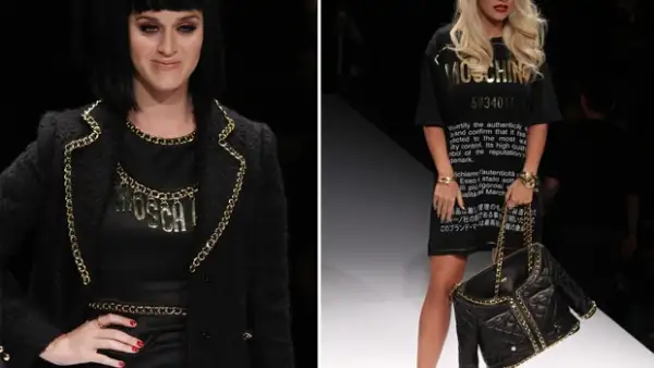 Ayer las cantantes asistieron al debut de Jeremy Scott para Moschino en Milan Fashion Week, donde las dos se convirtieron en modelos por unos minutos, aunque horas antes, se divertían en Londres.