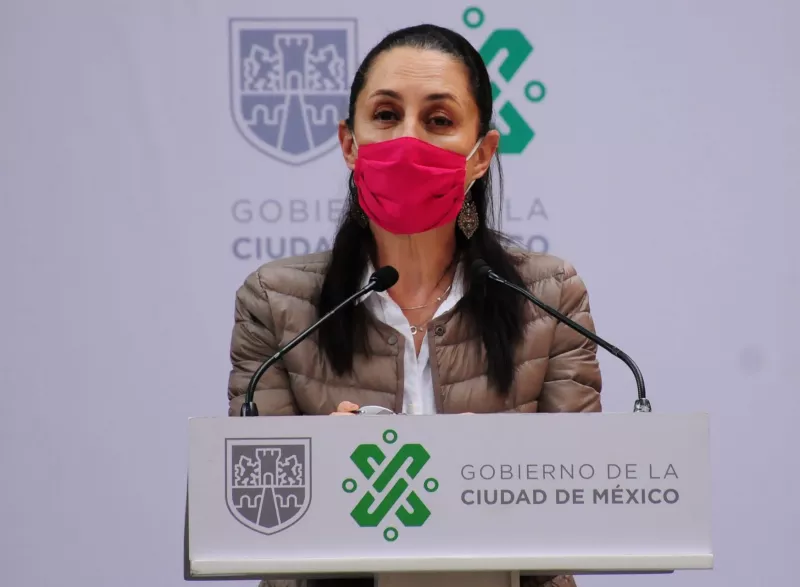 La jefa de gobierno, Claudia Sheinbaum, durante su participación en la conferencia.