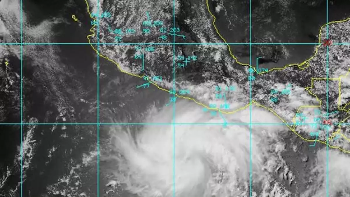 La depresión tropical que se formó este miércoles al sur de México