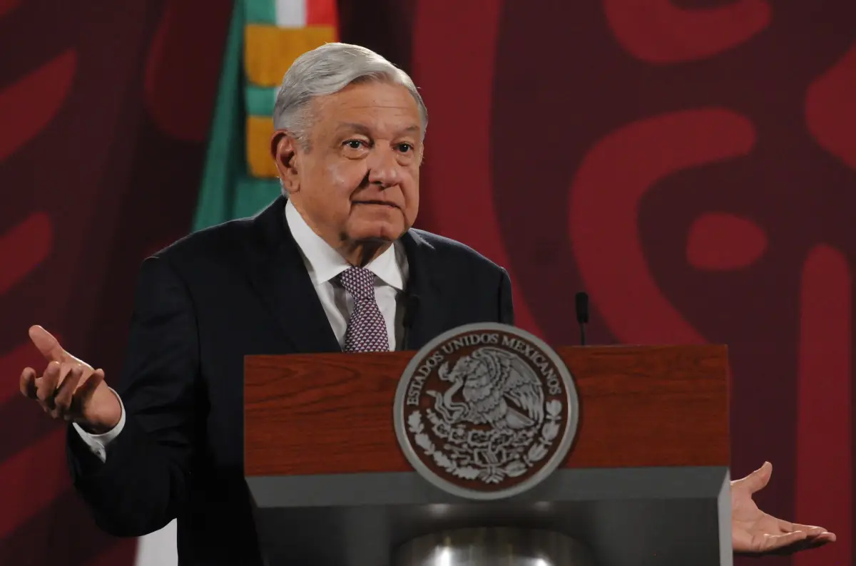 Andrés Manuel López Obrador, presidente de México, en la conferencia mañanera de este lunes.