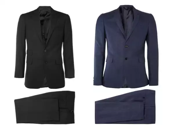 Trajes de Ralph Lauren Purple Label y Burberry.
