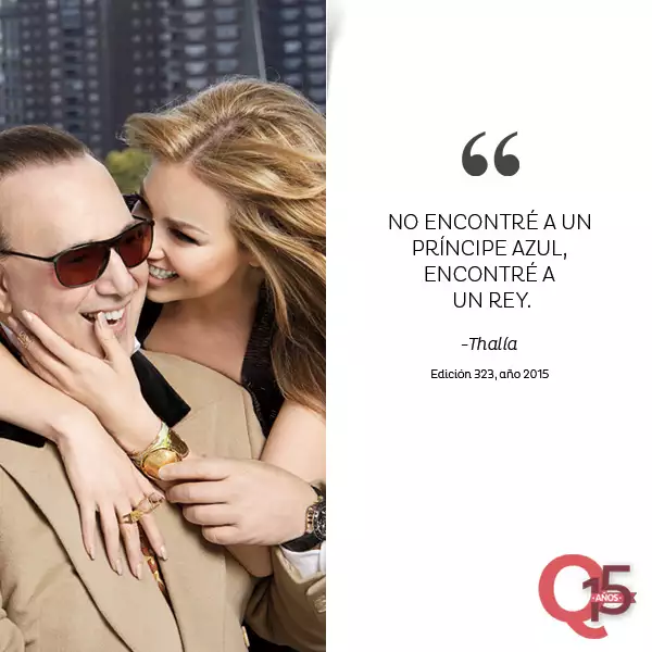 Tommy Mottola y Thalía.