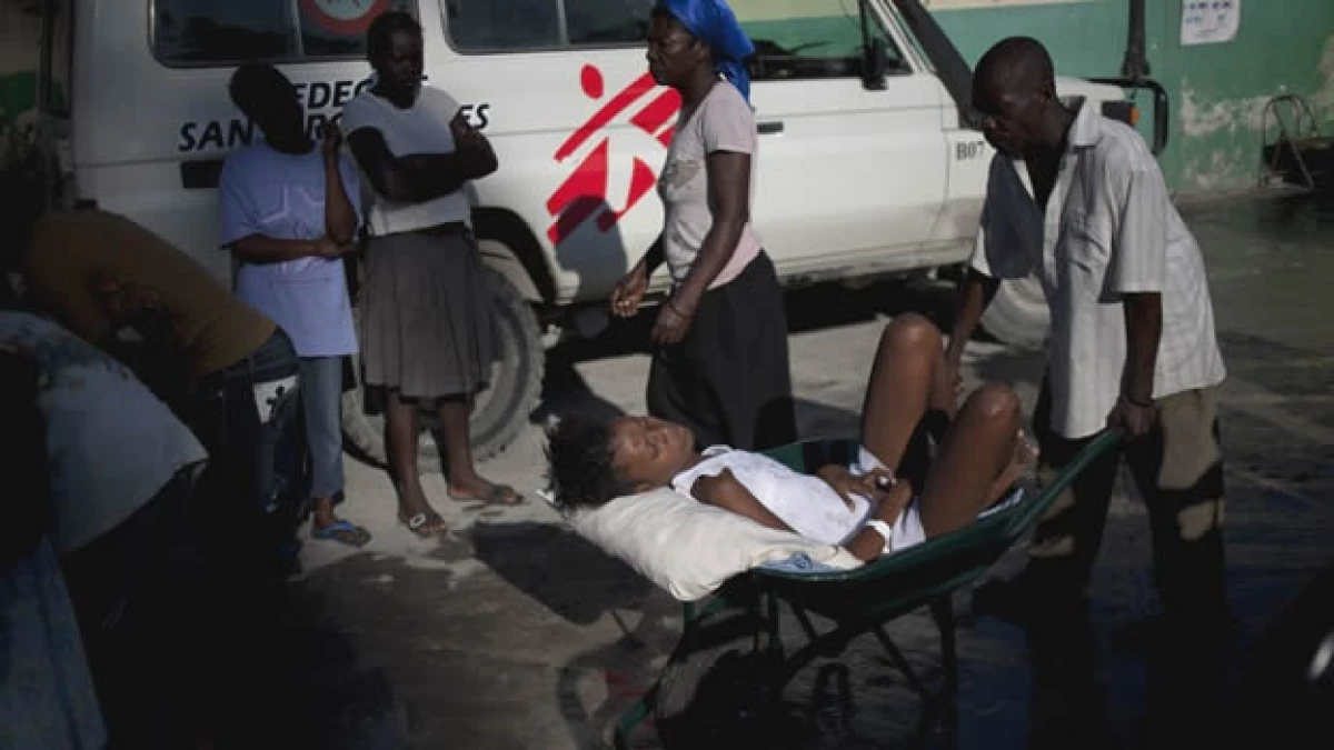 Haiti colera enfermos carretilla