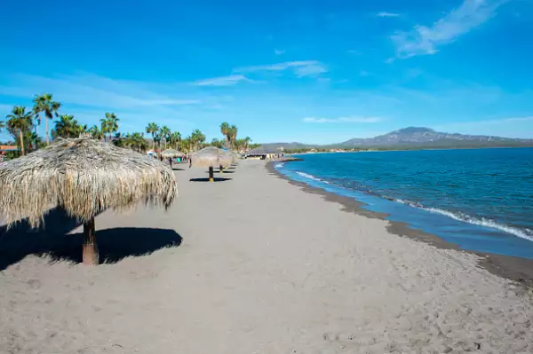 One of the beaches of the town of Loreto, Sea of Cortez,