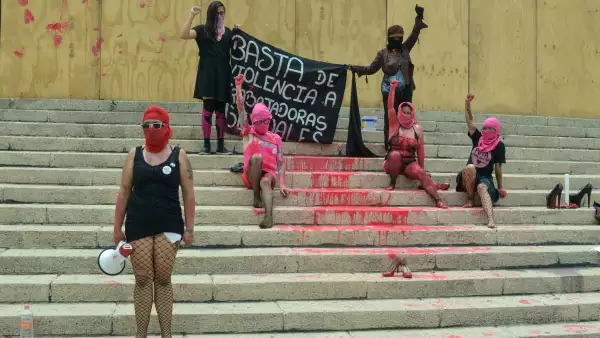 #EnFotos | La protesta contra la violencia hacia las trabajadoras sexuales 