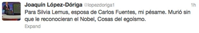 El periodista también mencionó las obras del gran escritor.