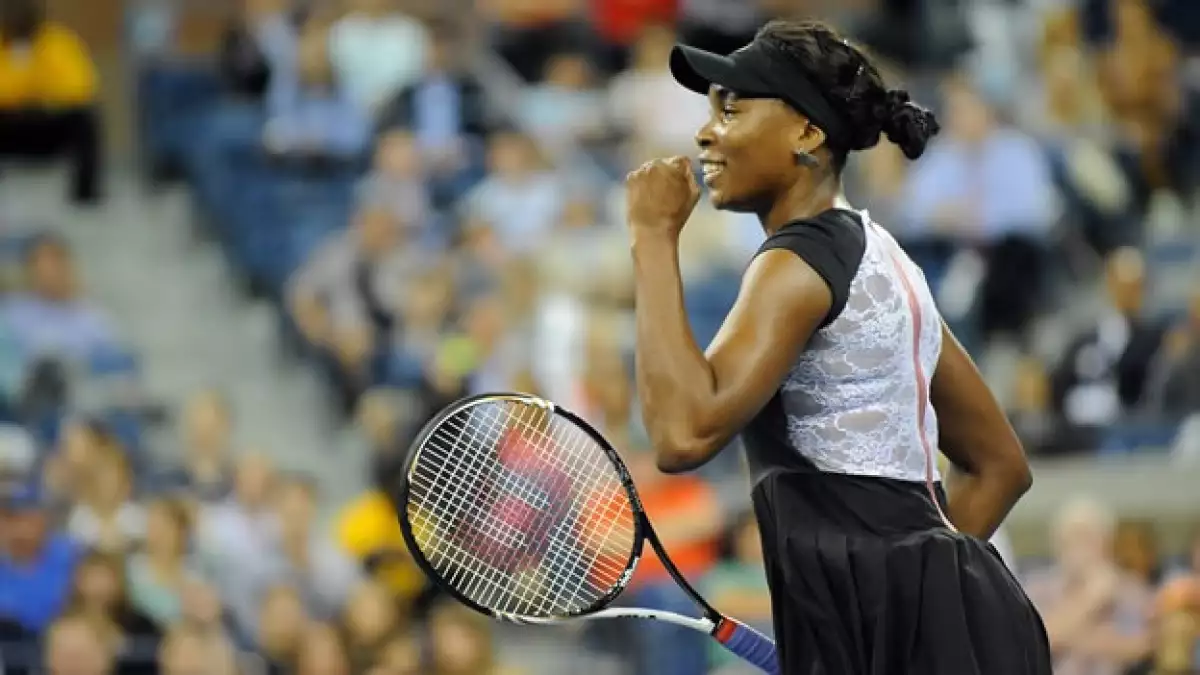 Venus Williams celebra su triunfo