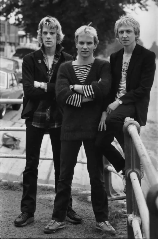 Foto de 1979 de The Police, con Sting, Stewart Copeland y Andy Summers de jóvenes.
