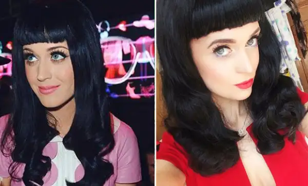 Katy Perry a la izquierda, Francesca Brown a la derecha.