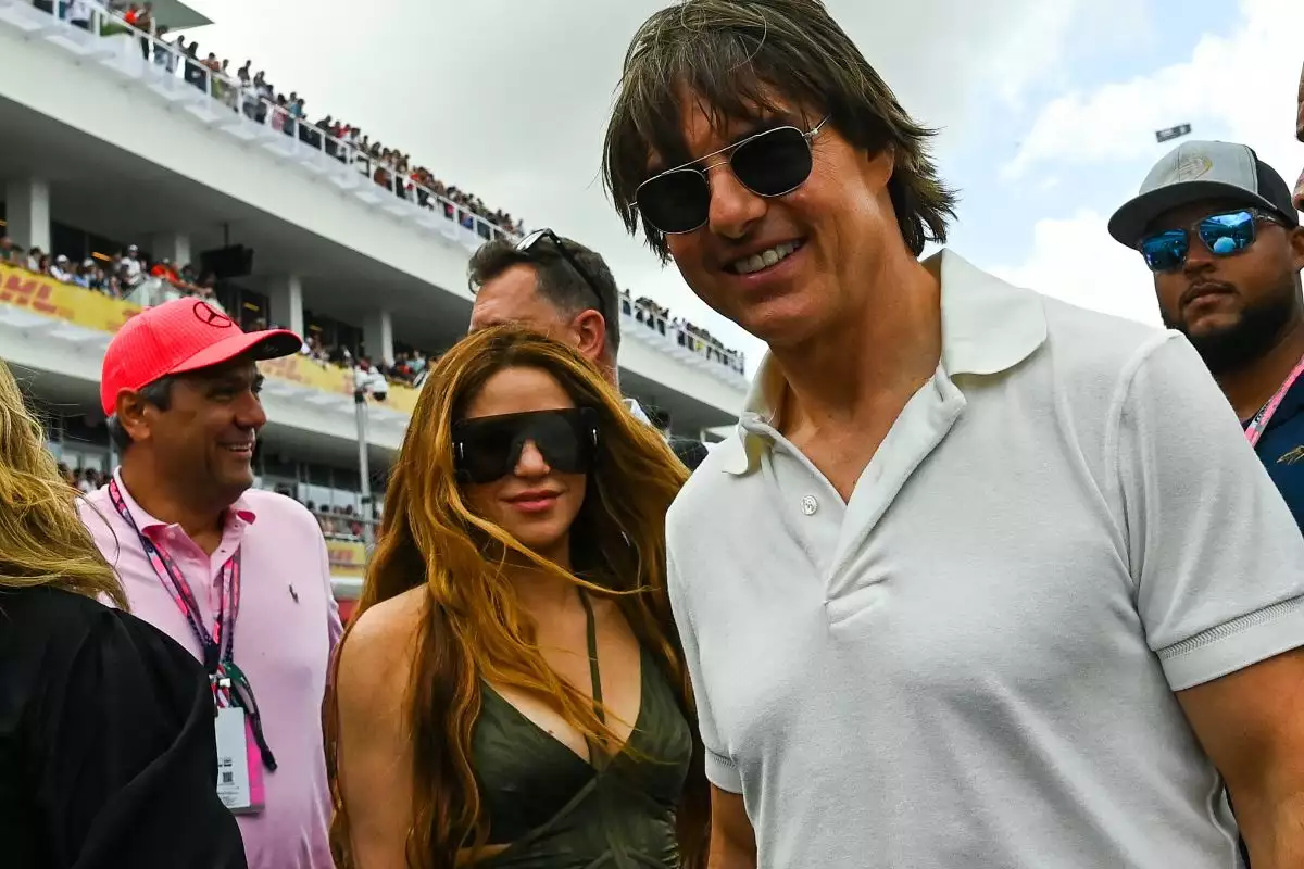 Shakira y Tom Cruise en el Gran Premio de Miami de 2023