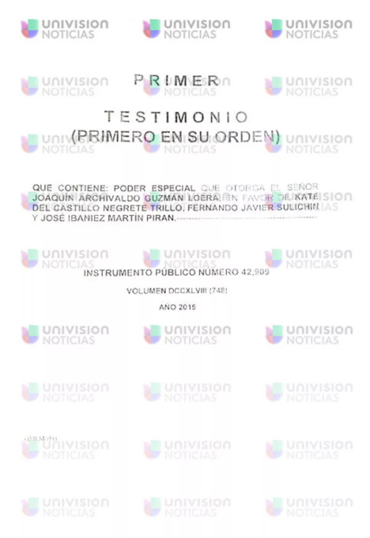 El presunto documento en el que el narcotraficante mexicano otorga poder a la actriz y a otras personas para filmar una película sobre su vida, ha salido a la luz.