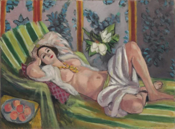 Odalisque couchée aux magnolias