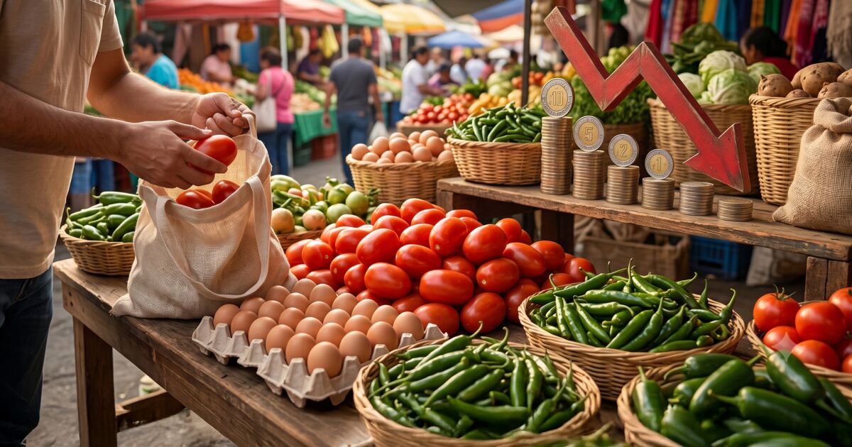 BAJA LA INFLACIÓN: JITOMATE Y HUEVO DAN RESPIRO A MEXICANOS