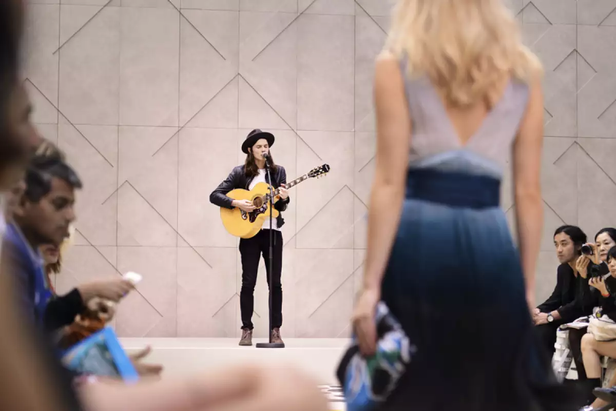 James Bay performing live at the Burberry Prorsum Womenswear Spring Summer 2015 Show