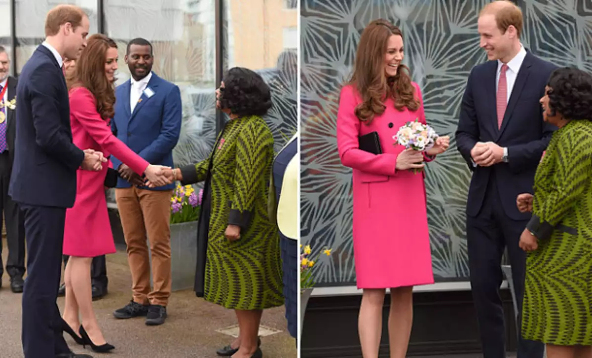 La pareja real estuvo hablando con algunas de las personas encargadas del centro, mismas que también le desearon un feliz alumbramiento a Kate, según informó la revista People.