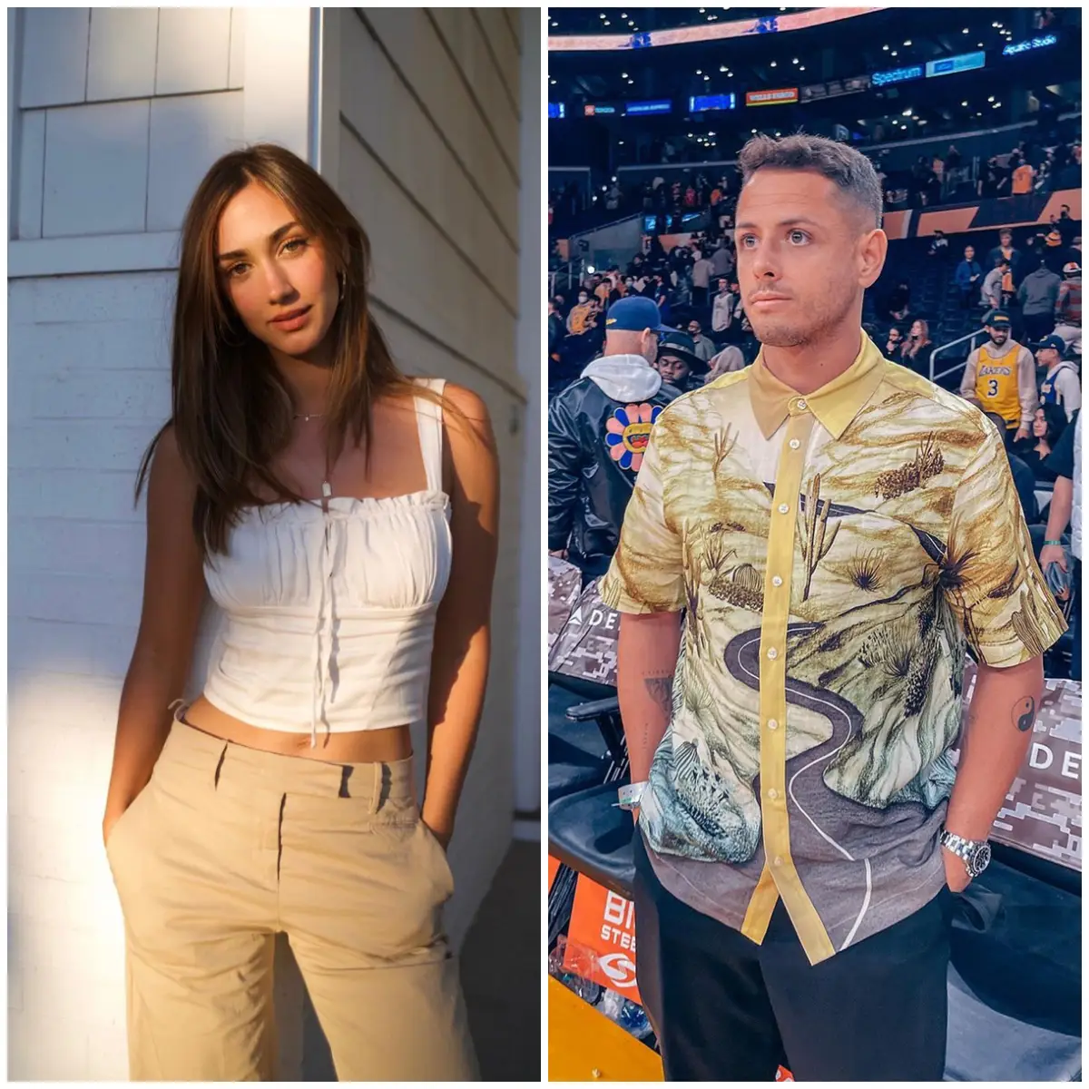Nicole McPherson y Javier 'Chicharito' Hernández