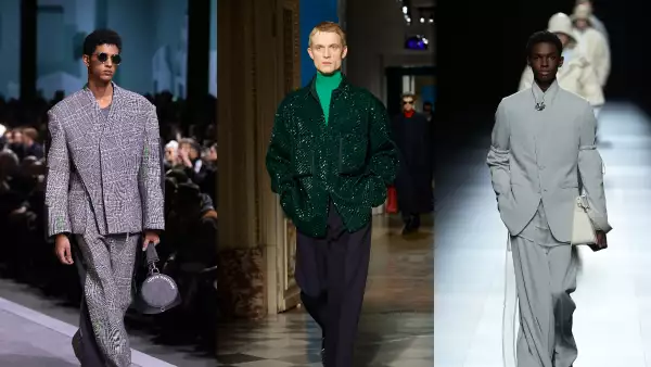 Foto collage de las pasarelas otoño-invierno 2024 de Louis Vuitton (izq), Valentino (centro) y Dior (derecha).