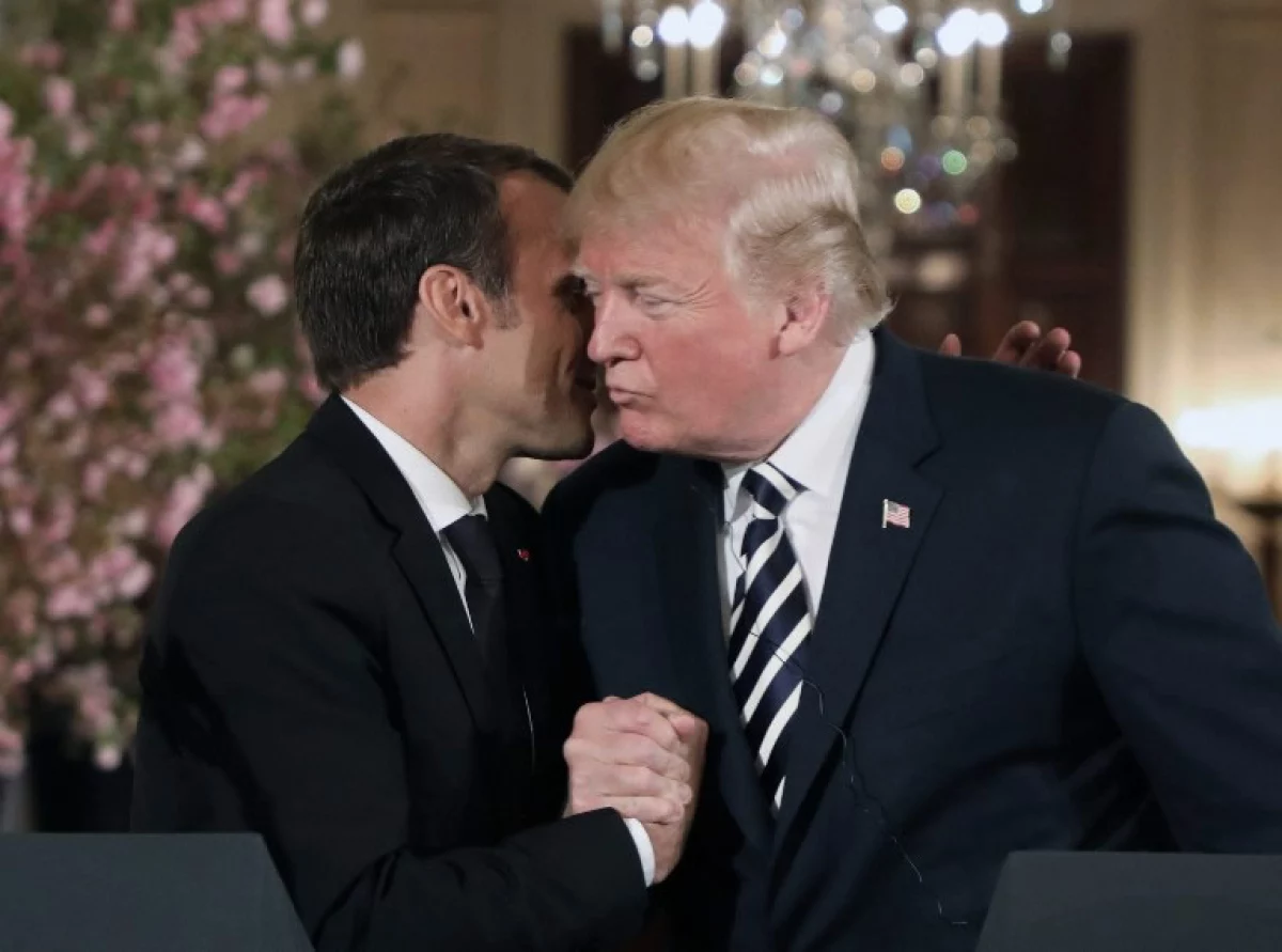 macron-trump-beso-francia-visita-estados-unidos