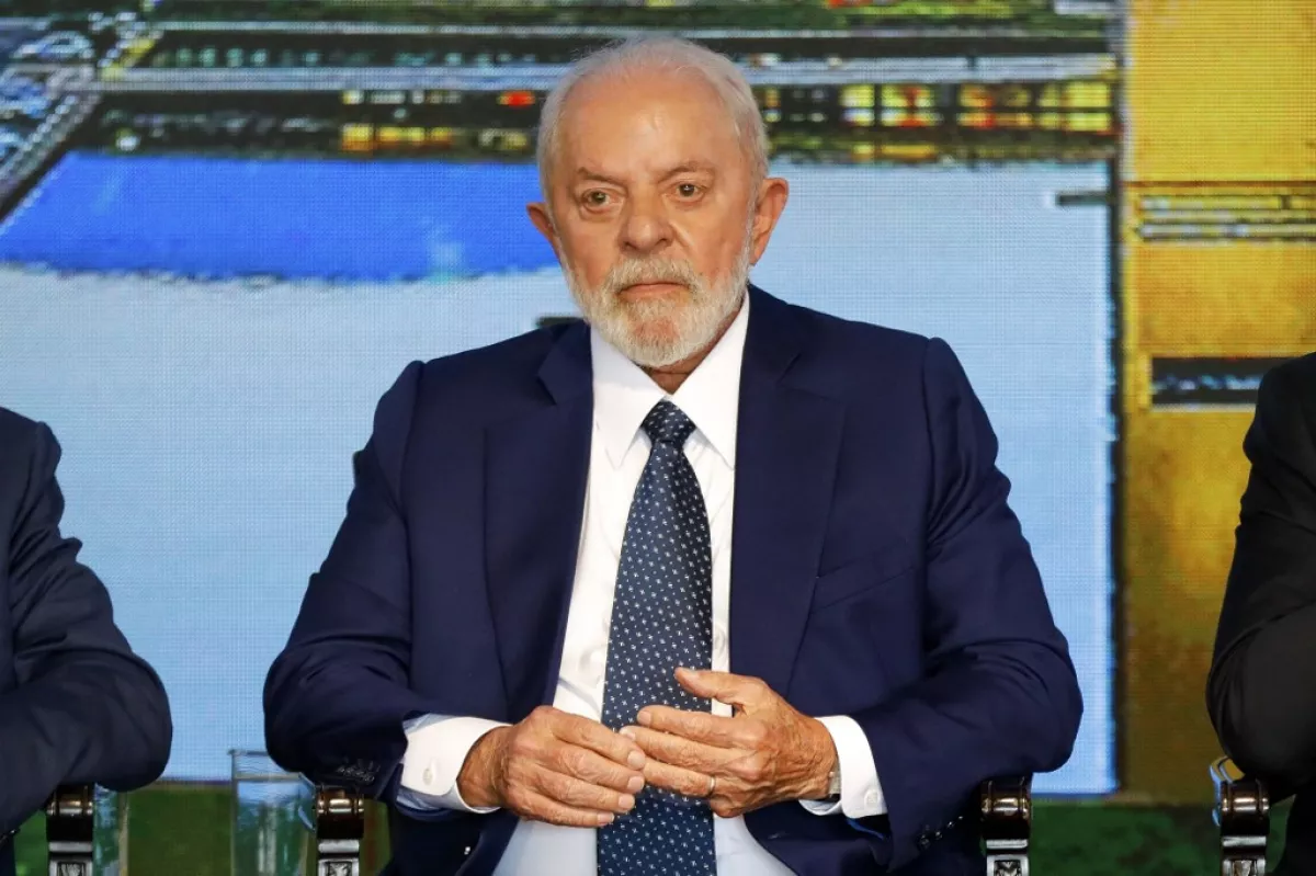 El presidente brasileño Luiz Inacio Lula da Silva participa en una ceremonia para conmemorar el primer aniversario de los disturbios de la derecha que sacudieron la capital brasileña, en el Congreso Nacional de Brasilia el 8 de enero de 2024.