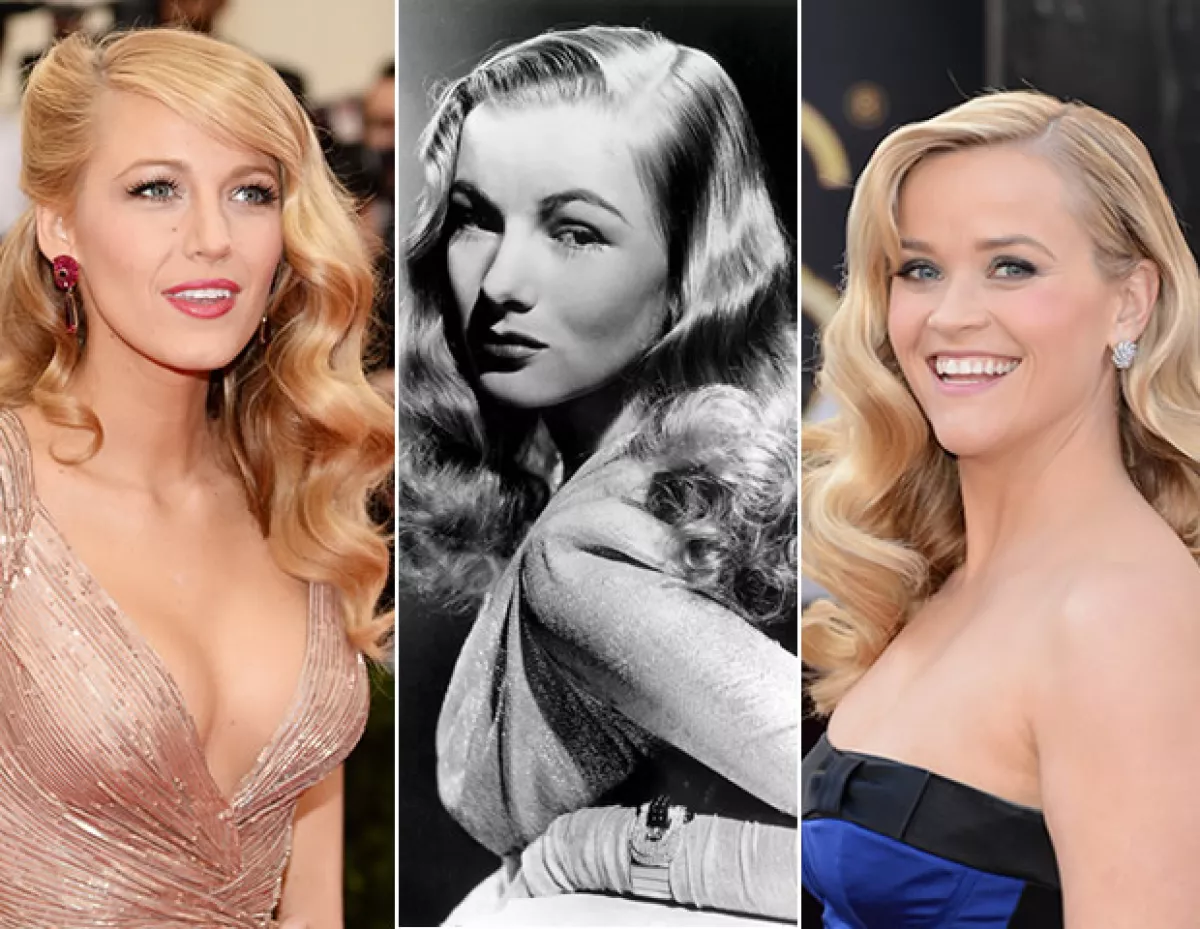 Veronica Lake es una de las actrices que llevaba el pelo así. Hoy en día, hemos visto a Blake Lively ya Reese Witherspoon con este `Old Hollywood´ look.