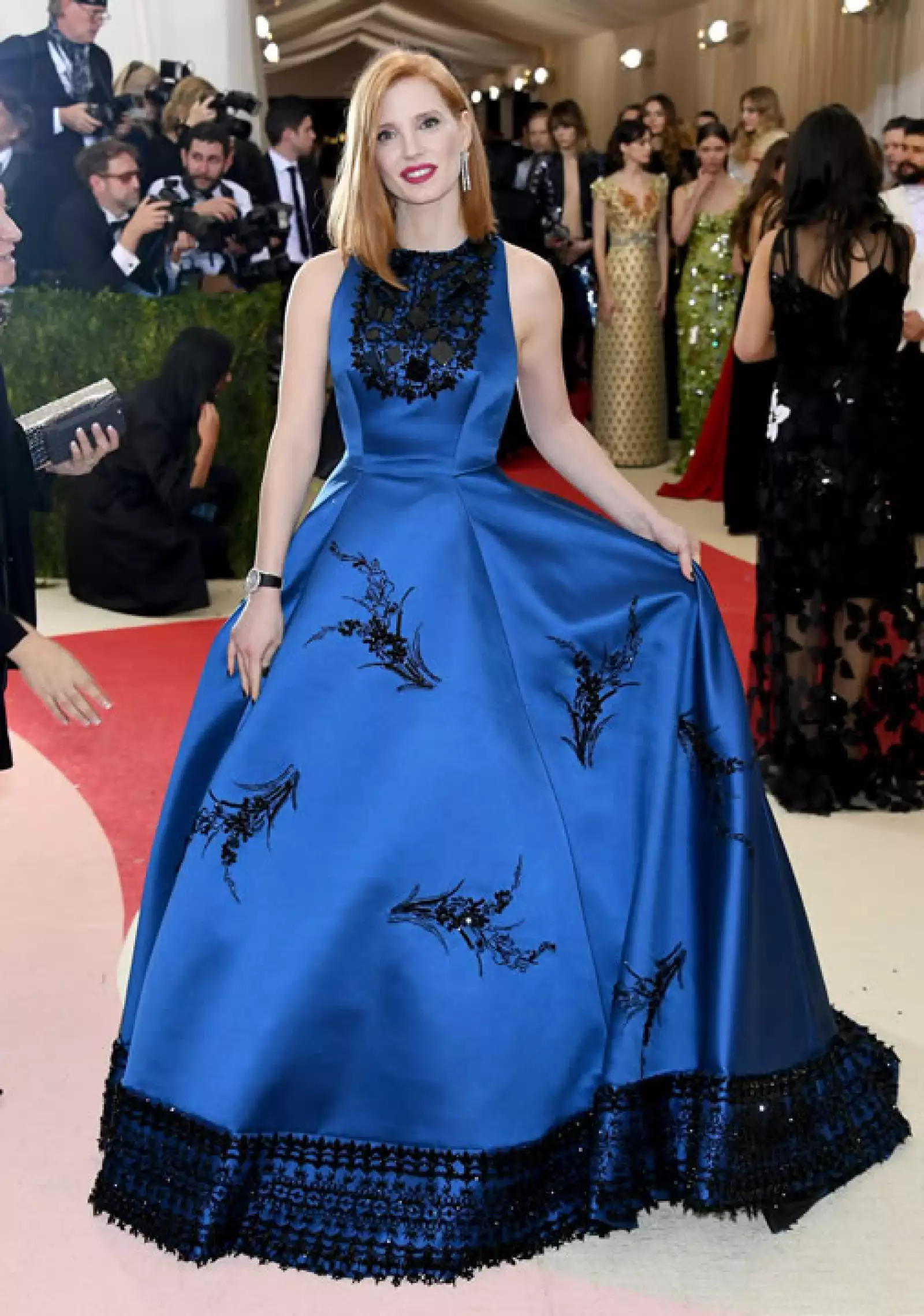 Jessica Chastain en Prada.