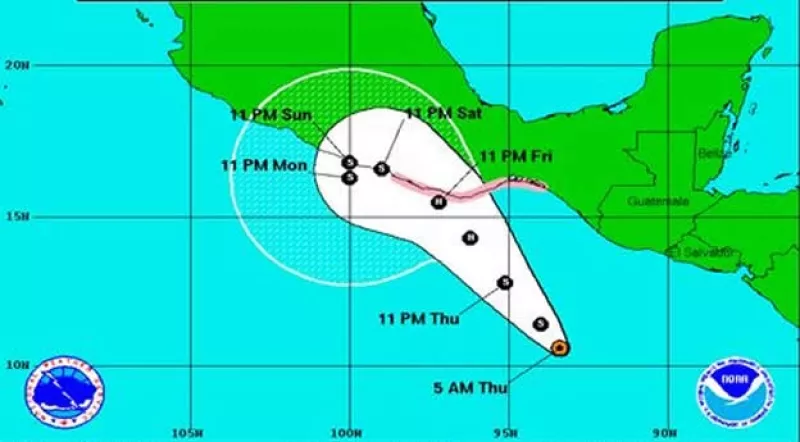 tormenta tropical Carlotta