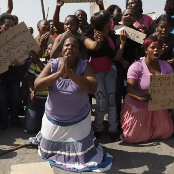 Sudáfrica protestas mineros 2