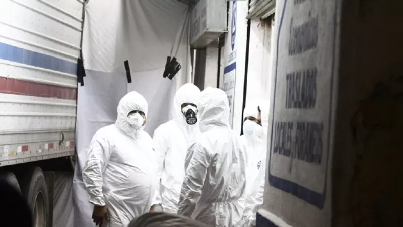 arribo de cadaveres a la ciudad de mexico