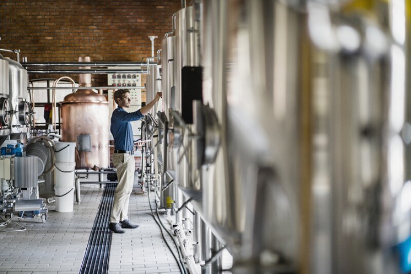planta productora de cerveza