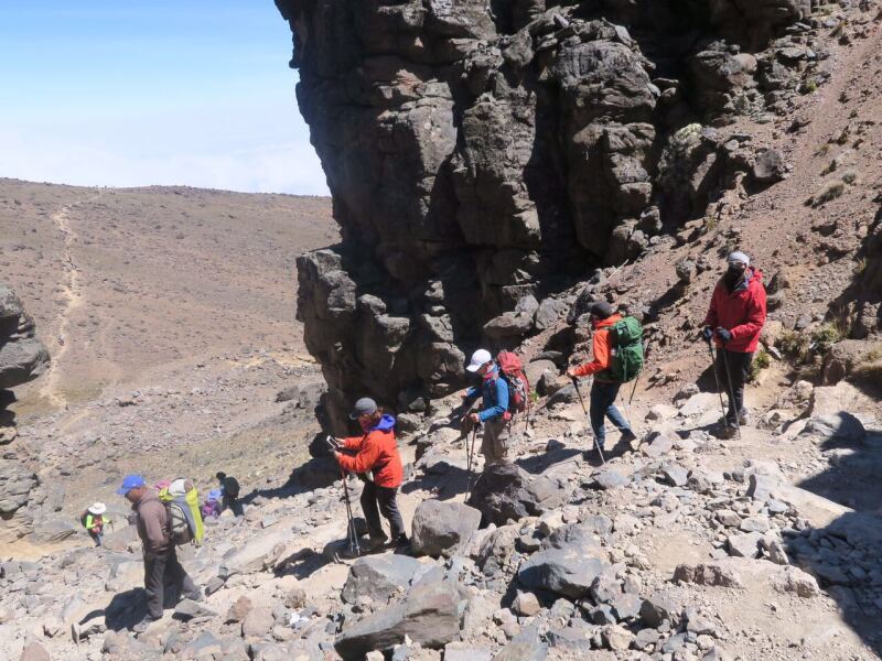 Durante el ascenso el grupo caminó más de 60 kilómetros.