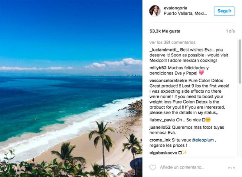 Apenas ayer dio a conocer que se encontraba en Puerto Vallarta.