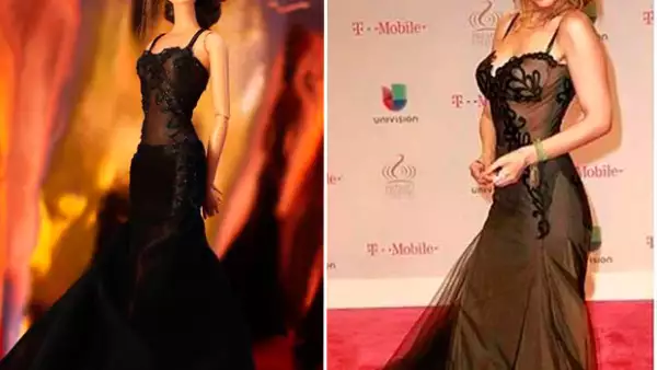 La cantante presumió en Instagram el trabajo de uno de sus fans, quien viste Barbies con looks idénticos a los de ella.
