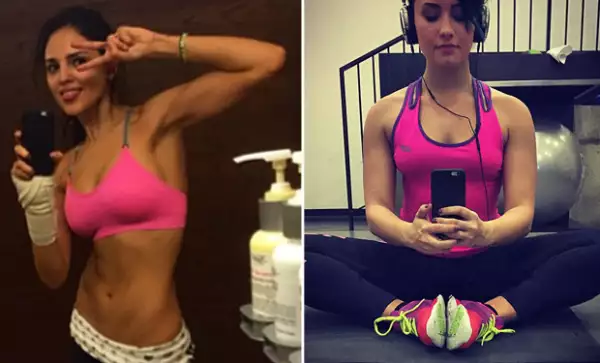 Tanto Eiza como Demi se han vuelto todas unas body builders.