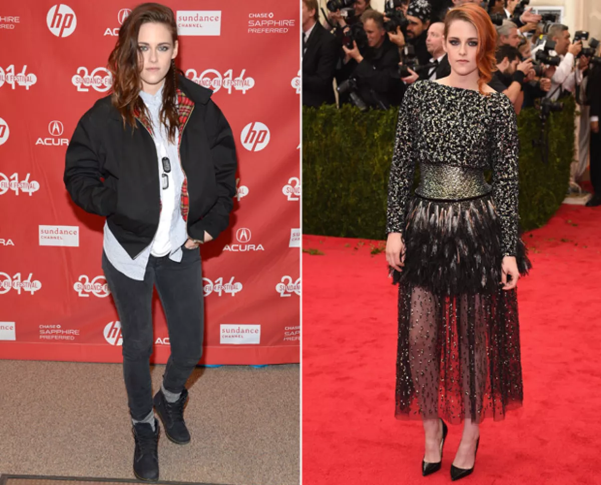 Para ocasiones especiales Kristen es amante de las transparencias y de los pointy shoes.