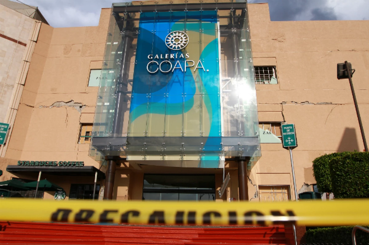 galerias centro comercial dañado