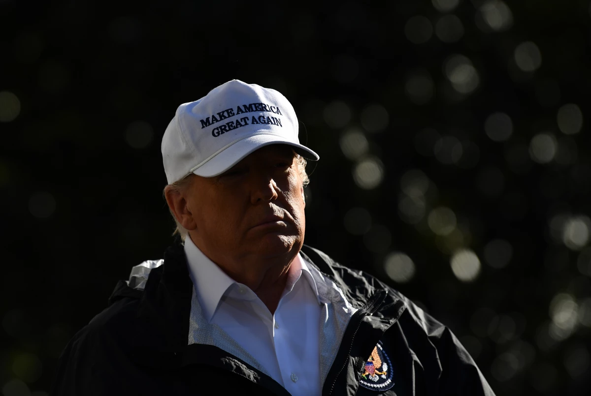 US President Donald Trump departs the White House for Texas