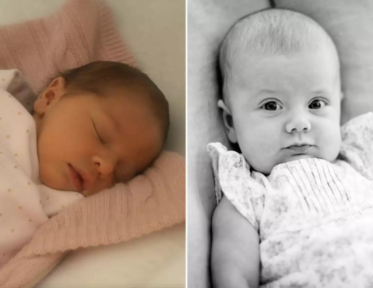 Estas son de las primeras fotos de las Princesitas recién nacidas.