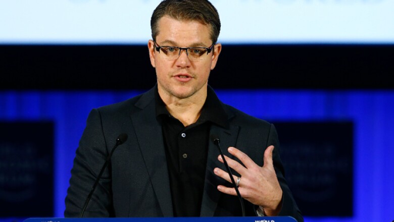 Matt Damon, cofundador de la organización Agua, recibió un premio por sus esfuerzos para impulsar la construcción sistemas sustentables que lleven agua a diversas comunidades.