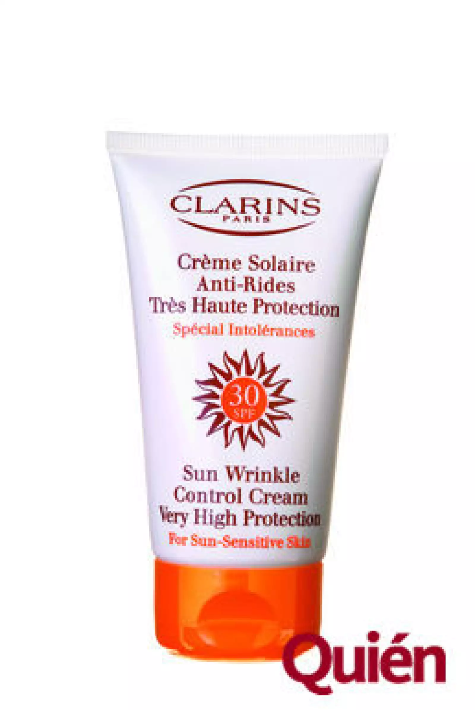 Cosméticos. Creme Solaire Anti Rides Tres Haute Protection, Crema solar anti arrugas. De Clarins