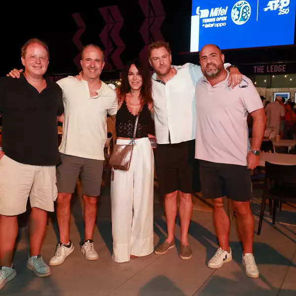 Juan Vaughan, Rodolfo y Marcela Lebrija, Leo Rigoletti y Pablo y