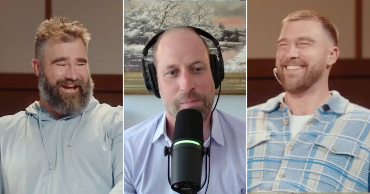 El príncipe William, invitado de lujo en el podcast de los hermanos Kelce en el día de la boda de Travis y Taylor Swift