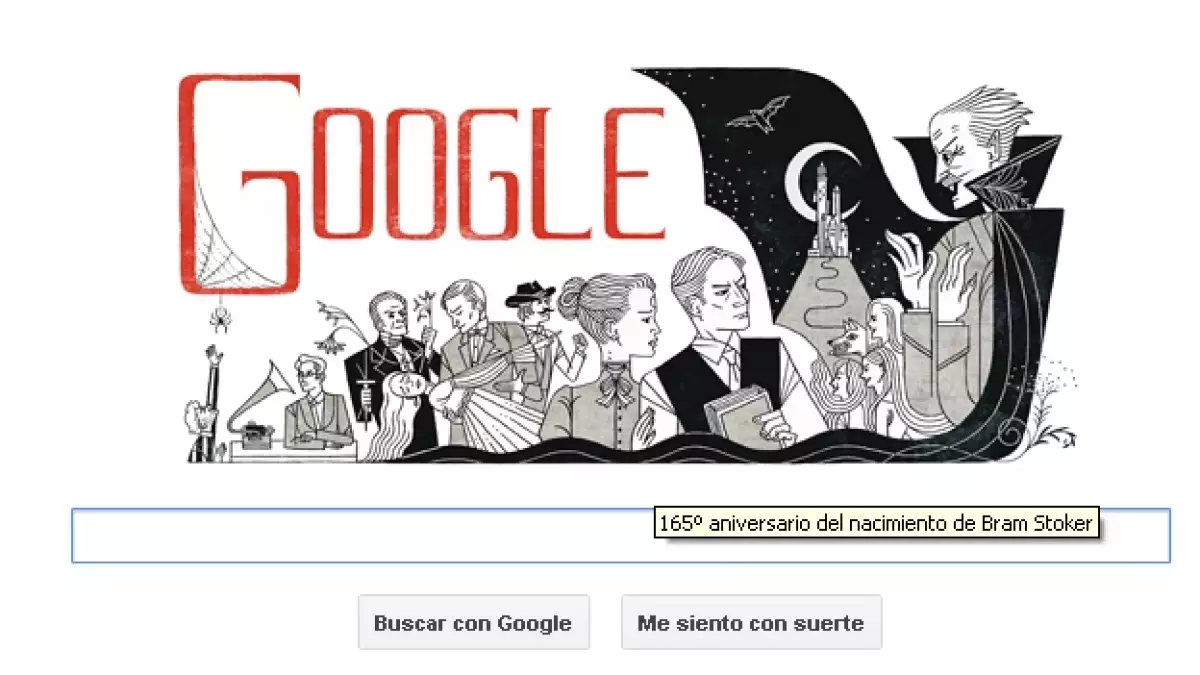 Dracula de Bram Stoker, google, doodle